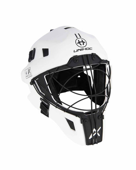 Målvaktshjälm Unihoc Alpha 66 White (CatEye)